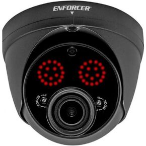 Seco-Larm EV-Y2501-AMGQ 4-in-1 HD Analog Varifocal Turret Camera, 2.8~12mm Lens, 2592x1944 Resolution, 1/2.7" 5MP CMOS, DWDR/2D-NR, TVI/CVI/AHD/Analog Format, 40 SMT IR LEDs, 12VDC, Gray Housing