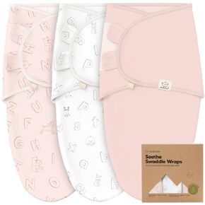 KeaBabies 3-Pack Organic Baby Swaddle Sleep Sacks - Newborn Swaddle Sack, Ergonomic Baby Swaddles 0-3 Months, Swaddles for Newborns,Baby Sleep Sack, Baby Swaddle Blanket Wrap,Baby Essentials(Nordic)