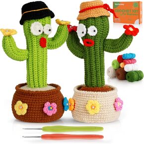 Norhusey Animal Crochet Kit for Beginners: Learn to Crocheting Cute Amigurumi Starter Kit with Written & Video Tutorials - Adults & Kids Crochet Dog Supplies Kit (Dachshund)