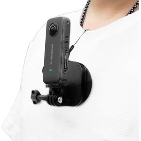 Magnetic Chest Mount + Neck Strap Necklace Lanyard, Magnet Body Mounts POV Selfie Holder Attach Accessories for Insta360 X4 X3 X2 Ace Pro GoPro Max Hero 12 11 10 9 DJI Action 4 Osmo Pocket 3