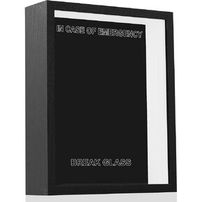 Funny in Case of Emergency Prank Money Gifts, Unique Office for Coworkers, Fun Gag Gifts Wall Art Decor for Women and Men, Shadow Box Frame Display Case, 9x9