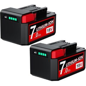 2Pack 18V 7.0Ah Replacement for Milwaukee M18 Battery Compatible with XC 48-11-1815 48-11-1820 48-11-1840 48-11-1850 48-11-1860 Cordless Power Tools in Kuwait
