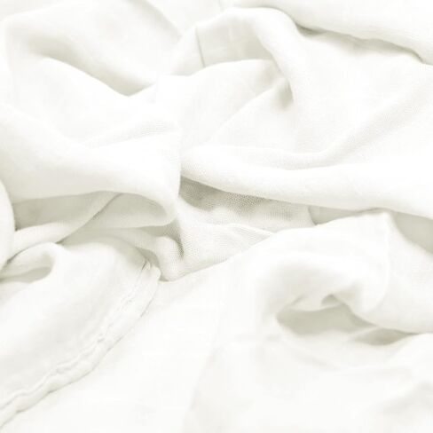 Baby Want Designs 70% Bamboo Viscose & 30% Organic Cotton Swaddle Set with Bow – Soft, Breathable 47x47 Inch Swaddle Blankets for Newborn Girls – Premium Baby Gift (Soft White) in Saudi Arabia