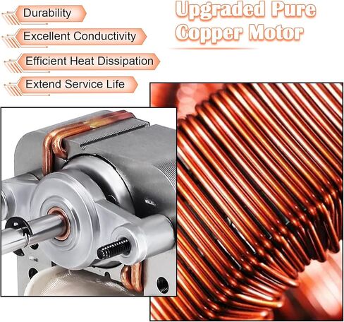 محرك مروحة Hiorucet BP27 وعجلة منفاخ لـ Nutone Broan 688 663 678 671 659 662 668 670 689 669 مروحة تهوية 688-C، 678-C، 688-E، N678-C، 678-F، 678-D قطع غيار مروحة عادم الحمام ، 50 قدم مكعب في الدقيقة in Kuwait