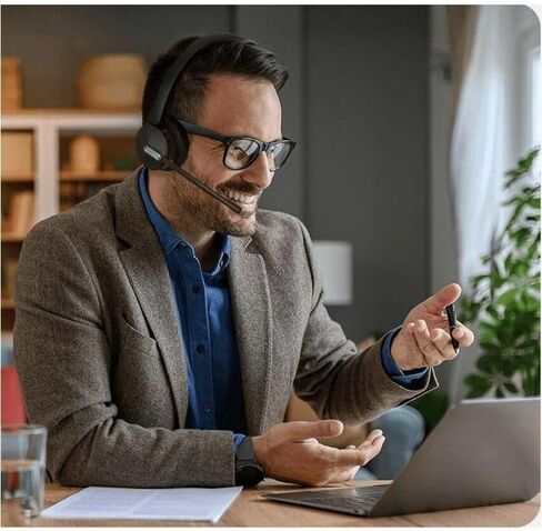 Yealink WH64 Hybrid with DECT Dongle, 492ft Range, 32 Talk Time Bluetooth Headset for Teams, Zoom Skype UC, 3X Mic Noise Cancelling, Headset PC Phone in Saudi Arabia