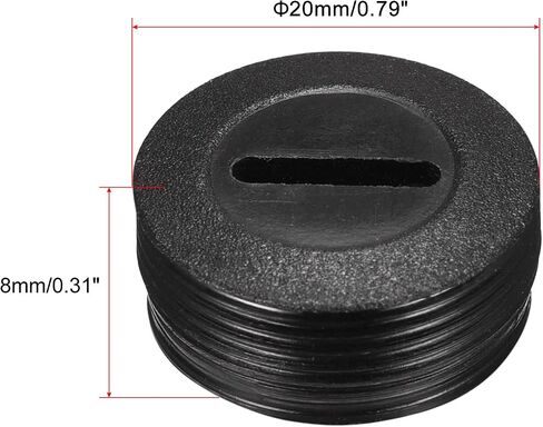 MECCANIXITY Carbon Brush Holder Cap Motor Electric Brush Plastic Cover Thread Black 20mm OD 8mm Height, Pack of 2 in Saudi Arabia