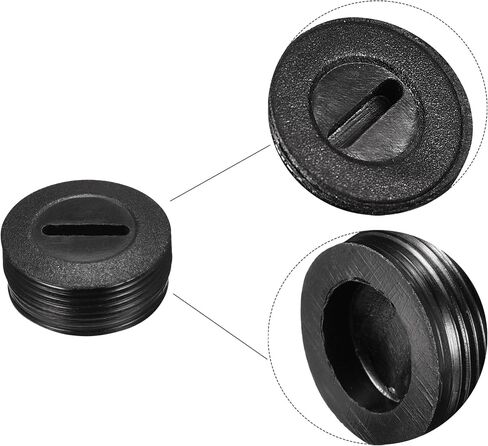MECCANIXITY Carbon Brush Holder Cap Motor Electric Brush Plastic Cover Thread Black 20mm OD 8mm Height, Pack of 2 in Saudi Arabia