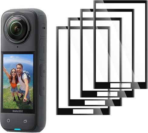 واقي شاشة مكون من 4 قطع متوافق مع Insta360 X4، [وضوح عالي الدقة] بديل لملحقات واقي شاشة الحيوانات الأليفة الناعمة المضادة للخدش لـ Insta360 X4 in Kuwait