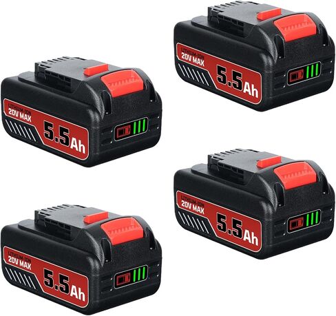 LUMSING DCB200 5.5Ah Replacement for Dewalt 20V Battery Compatible with Dewalt Battery 20 Volt Lithium Ion DCB200 DCB204 DCB206 DCB201 DCB203 DCB181 DCB180 DCD/DCF/DCG/DCS Series in Saudi Arabia