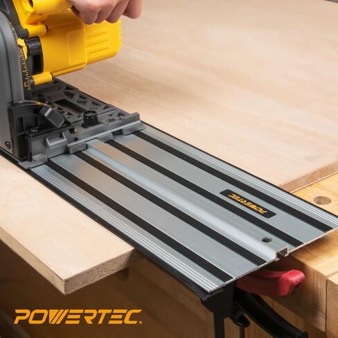 POWERTEC 110" Track Saw Guide Kit for DeWalt, Includes 2PK 55" Guide Rails, 1PK Guide Rail Connector, and 2PK 5-3/8" Track Saw Clamps (72060) in Saudi Arabia