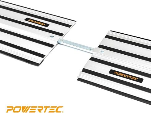POWERTEC 110" Track Saw Guide Kit for DeWalt, Includes 2PK 55" Guide Rails, 1PK Guide Rail Connector, and 2PK 5-3/8" Track Saw Clamps (72060) in Saudi Arabia