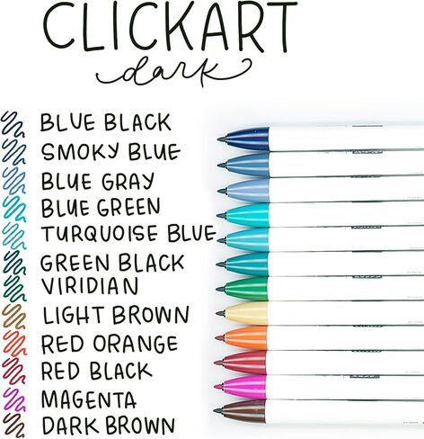 Zebra Pen ClickArt Retractable Marker Pen, Fine Point, 0.6mm, Assorted Deep Sea Colors, 6-Pack; 69026 in Saudi Arabia