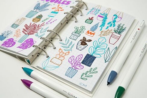 Zebra Pen ClickArt Retractable Marker Pen, Fine Point, 0.6mm, Assorted Deep Sea Colors, 6-Pack; 69026 in Saudi Arabia