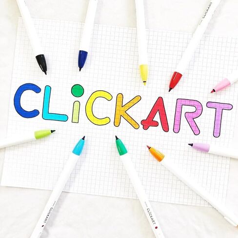 Zebra Pen ClickArt Retractable Marker Pen, Fine Point, 0.6mm, Assorted Deep Sea Colors, 6-Pack; 69026 in Saudi Arabia