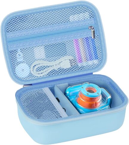 حافظة كاميرا للأطفال متوافقة مع Agoigo/ESOXOFFORE/GKTZ/Anchioo/MINIBEAR/Seckton/Goopow كاميرا رقمية مقاومة للماء محمولة ومطبوعة فورية، حامل منظم حقيبة تخزين، أزرق in Kuwait