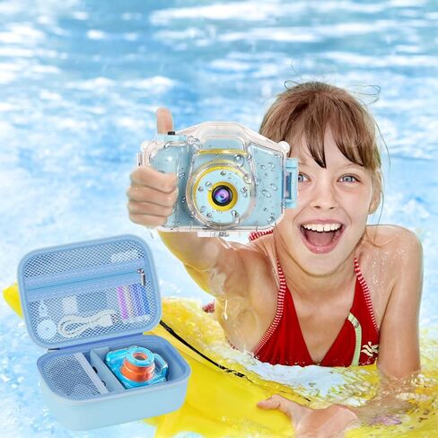 حافظة كاميرا للأطفال متوافقة مع Agoigo/ESOXOFFORE/GKTZ/Anchioo/MINIBEAR/Seckton/Goopow كاميرا رقمية مقاومة للماء محمولة ومطبوعة فورية، حامل منظم حقيبة تخزين، أزرق in Kuwait
