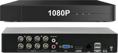 DVR لكاميرا الأمان، 2MP 1080P 8CH مسجل فيديو رقمي تناظري، مسجل CCTV DVR، H.265، يدعم فقط 1080P 2MP أو الكاميرات ذات الدقة المنخفضة in Kuwait