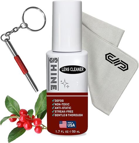 Shine Liquid Cleaner 1.7oz Spray + Care Kit Powered by SIBERIAN USA (1) Upgraded Fabric Cloth, (1) Screwdriver | Complete Set for Camera, Devices, Eyewear Lenses 50ml in Saudi Arabia