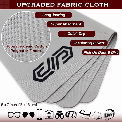 Shine Liquid Cleaner 1.7oz Spray + Care Kit Powered by SIBERIAN USA (1) Upgraded Fabric Cloth, (1) Screwdriver | Complete Set for Camera, Devices, Eyewear Lenses 50ml in Saudi Arabia