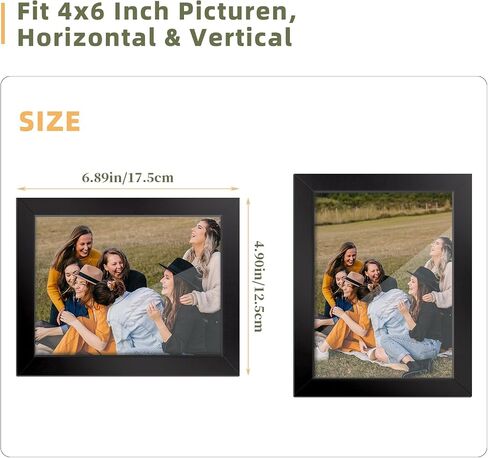 إطارات صور HappyHapi مقاس 5x7، 7 إطارات صور، عرض صور 5x7 بدون حصيرة أو 4x6 مع حصيرة، إطار صور معلق على الحائط أو شاشة عرض على الطاولة (أبيض) in Kuwait