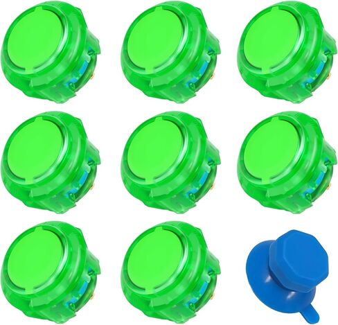 qanba Gravity KT Arcade buttons Mechanical 30mm Snap-in Mechanical Pushbutton (Boxed (Clear Light green 30mm) in Saudi Arabia
