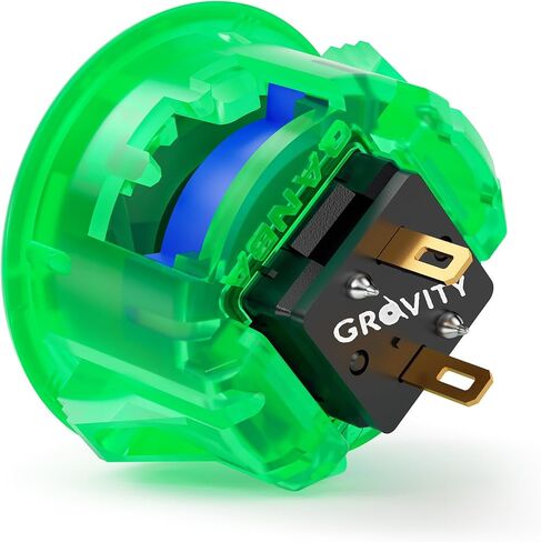 qanba Gravity KT Arcade buttons Mechanical 30mm Snap-in Mechanical Pushbutton (Boxed (Clear Light green 30mm) in Saudi Arabia