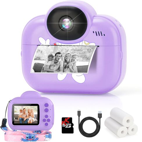 Kids Camera Instant Print,Trayoo Kids Digital Camera Instant, Portable Kids Instant Camera Christmas Birthday Girls for 3 4 5 6 7 8 9 10 Year Old (Blue) in Saudi Arabia