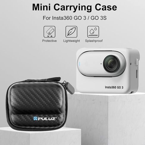 Mini Carrying Case for Insta360 GO 3 / GO 3S,Portable Carbon Fiber EVA Camera case,Protective Hard Case Travel Carrying Case Action Camera Accessories in Kuwait