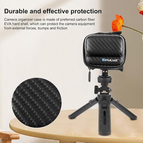 Mini Carrying Case for Insta360 GO 3 / GO 3S,Portable Carbon Fiber EVA Camera case,Protective Hard Case Travel Carrying Case Action Camera Accessories in Kuwait