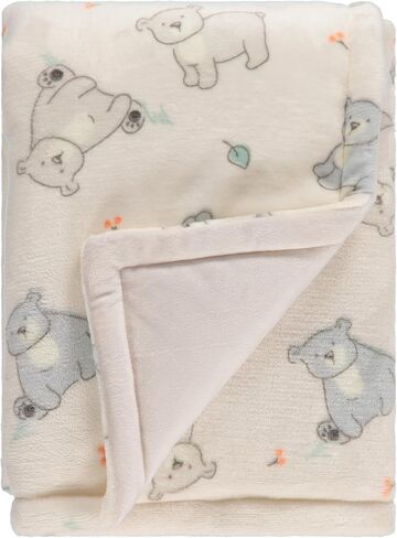 2-Ply Infant Blanket - Soft Fleece with Polyfill for Extra Fluffiness - Cozy and Warm Baby Blanket for Boys and Girls, 30x40 Inches - Dinosaur, Butterfly, Alphabet, Elephant, Bear Prints in Saudi Arabia