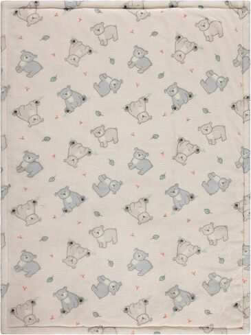 2-Ply Infant Blanket - Soft Fleece with Polyfill for Extra Fluffiness - Cozy and Warm Baby Blanket for Boys and Girls, 30x40 Inches - Dinosaur, Butterfly, Alphabet, Elephant, Bear Prints in Saudi Arabia