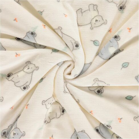 2-Ply Infant Blanket - Soft Fleece with Polyfill for Extra Fluffiness - Cozy and Warm Baby Blanket for Boys and Girls, 30x40 Inches - Dinosaur, Butterfly, Alphabet, Elephant, Bear Prints in Saudi Arabia