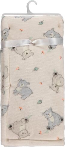 2-Ply Infant Blanket - Soft Fleece with Polyfill for Extra Fluffiness - Cozy and Warm Baby Blanket for Boys and Girls, 30x40 Inches - Dinosaur, Butterfly, Alphabet, Elephant, Bear Prints in Saudi Arabia