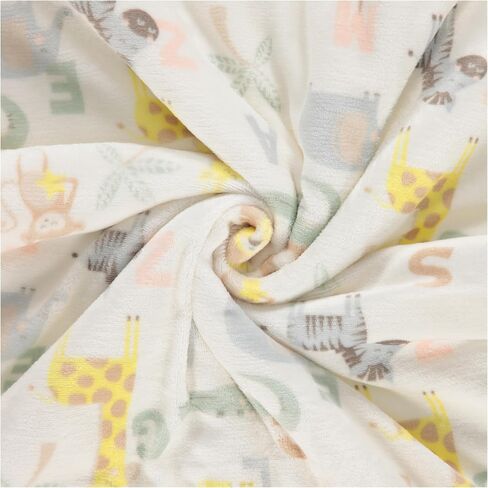 2-Ply Infant Blanket - Soft Fleece with Polyfill for Extra Fluffiness - Cozy and Warm Baby Blanket for Boys and Girls, 30x40 Inches - Dinosaur, Butterfly, Alphabet, Elephant, Bear Prints in Saudi Arabia