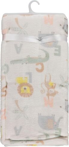 2-Ply Infant Blanket - Soft Fleece with Polyfill for Extra Fluffiness - Cozy and Warm Baby Blanket for Boys and Girls, 30x40 Inches - Dinosaur, Butterfly, Alphabet, Elephant, Bear Prints in Saudi Arabia
