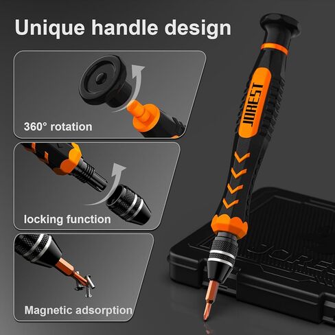 JOREST 59Pcs Small Precision Screwdriver Set with Torx T5 T6, Mini Tool Kit | Magnetic Electronic Repair Tool Kit for Macbook, Computer, Laptop, Phone, PS5, Xbox, Switch, Eyeglasses, Watch, Ring Doorbell in Kuwait