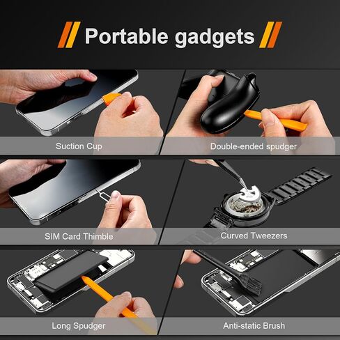 JOREST 59Pcs Small Precision Screwdriver Set with Torx T5 T6, Mini Tool Kit | Magnetic Electronic Repair Tool Kit for Macbook, Computer, Laptop, Phone, PS5, Xbox, Switch, Eyeglasses, Watch, Ring Doorbell in Kuwait