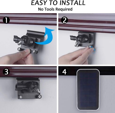 HOLACA Vinyl Siding Hooks for Arlo Pro 2 Solar Panel Arlo Pro 3 Solar Panel,Essential Solar Panel ,Siding Hanger Clips for Mounting Home Security System, Weatherproof Stainless Steel Material (Black) in Saudi Arabia