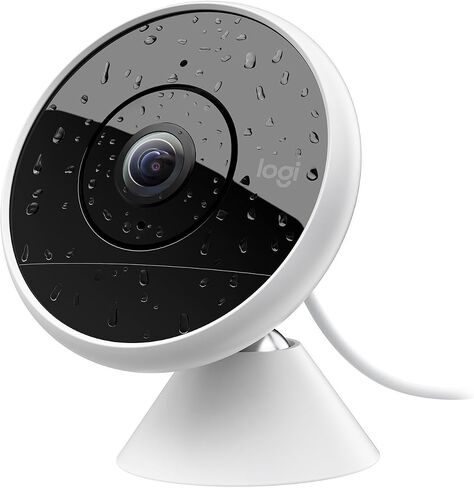 Logitech Circle 2 Indoor/Outdoor Weatherproof Wired Home Security Camera (Person Detection, 24-Hr Free Time-Lapse), Compatible with Alexa, Apple HomeKit and Google Assistant (Renewed) in Saudi Arabia