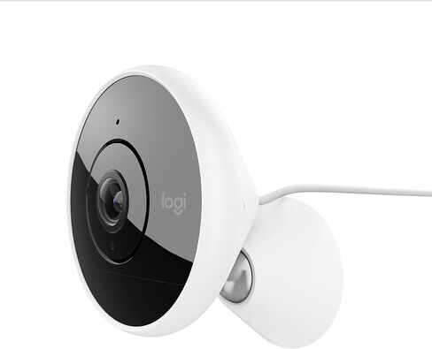 Logitech Circle 2 Indoor/Outdoor Weatherproof Wired Home Security Camera (Person Detection, 24-Hr Free Time-Lapse), Compatible with Alexa, Apple HomeKit and Google Assistant (Renewed) in Saudi Arabia