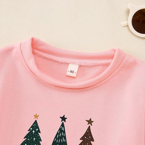 Toddler Baby Girl Boy Christmas Tree Sweatshirt Merry and Bright Xmas Pullover Shirt Long Sleeve Fall Winter Clothes in Kuwait