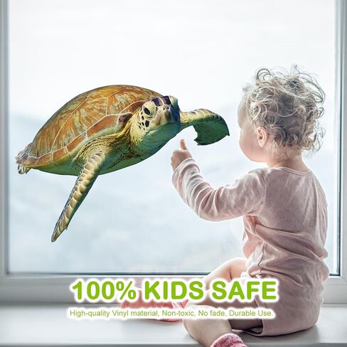 Turtle Wall Stickers Gifts Christmas - Sea Turtle Wall Decals Peel and Stick - Turtle Wall Stickers Removable - Sea Turtle Animals Wall Decor for Kids Baby Bedroom Bathroom Living Room in Kuwait