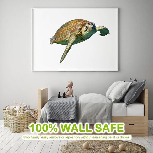 Turtle Wall Stickers Gifts Christmas - Sea Turtle Wall Decals Peel and Stick - Turtle Wall Stickers Removable - Sea Turtle Animals Wall Decor for Kids Baby Bedroom Bathroom Living Room in Kuwait