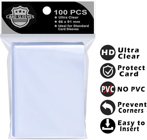 Trading Card Sleeves,Top Loaders Card Protection for Baseball Cards, Matte Card Sleeves Fit for Yugioh,Football,Magic,Sports Cards (6 Multicolored, 61 * 99mm) in Kuwait