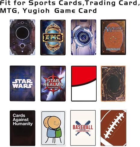 Trading Card Sleeves,Top Loaders Card Protection for Baseball Cards, Matte Card Sleeves Fit for Yugioh,Football,Magic,Sports Cards (6 Multicolored, 61 * 99mm) in Kuwait