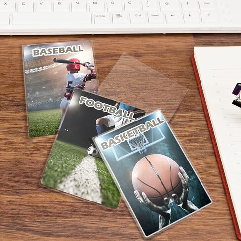 Trading Card Sleeves,Top Loaders Card Protection for Baseball Cards, Matte Card Sleeves Fit for Yugioh,Football,Magic,Sports Cards (6 Multicolored, 61 * 99mm) in Kuwait
