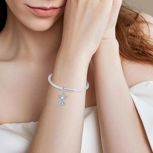 YAFEINI Angel Charms for Bracelet Sterling Silver Guardian Angel Bead Charm Angel Jewelry Gifts for Women in Saudi Arabia