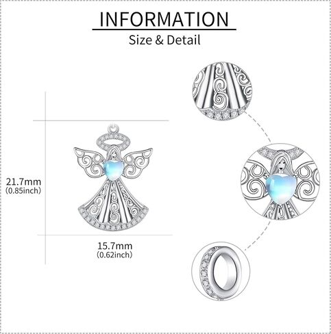 YAFEINI Angel Charms for Bracelet Sterling Silver Guardian Angel Bead Charm Angel Jewelry Gifts for Women in Saudi Arabia