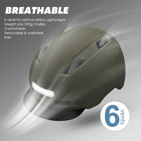 Bike Helmet, Shinmax Adult Cycling Helmet with USB Rechargeable LED Front and Back Light Bicycle Helmets for Men Women Removable Visor Ebike Helmet for Mountain, Road, Biking (Black, Large) in Saudi Arabia