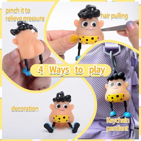 Kiss Fun Hair Pulling Fidget Polka Toys, Anti Worry Toys and Venting Novelty Toys, ﻿ Great Redirect Activity for Pickers, for Boys Girls Pop Picking Fidget Toy in Saudi Arabia